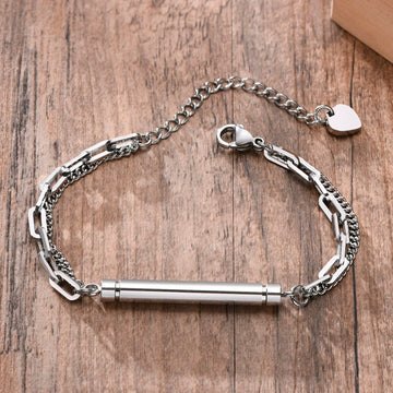 Elegant Ash-chamber Bracelet Stainless Steel or Black (adjustable)