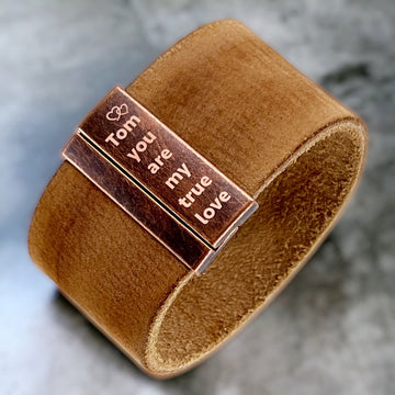 RUIGG Limited Edition Armband + Gravur (bronze, goldfarben oder silberfarben)