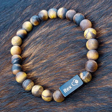 NEW: Frozen Tiger Eye Beads bracelet with names
