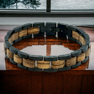 Dufourspitze (Zebrawood / Black) - Wooden bracelet