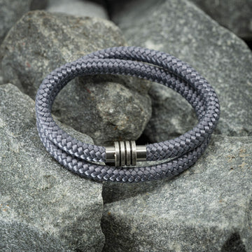 Minimalistisches Armband - Graues Seil