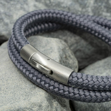 Pressure link bracelet - Gray Rope