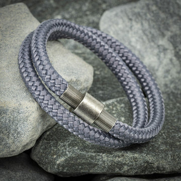Vintage-Armband - Graues Seil