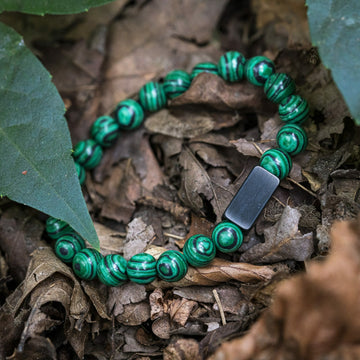 Malachitkristalle „Stein des Wandels“ – Perlenarmband