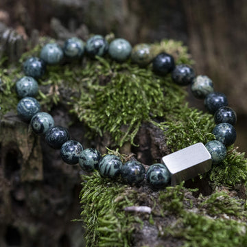 'Primal force' Ancient Polar Jade - Beaded bracelet
