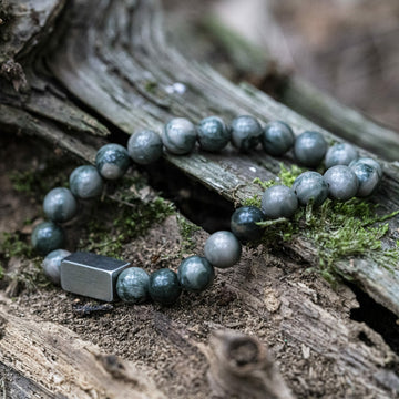 Grüner Serpentin – Armband aus Natursteinperlen
