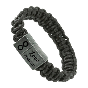 Men's bracelet tough leather with engraving