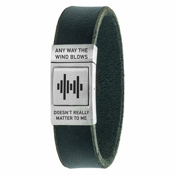 Eigen symbool Armband + Tekst gravure (Zwart / Bruin / Lichtbruin leer)
