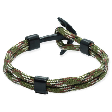 Rope Anchor Bracelet Army Green & Navy Blue