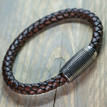 Dragonborn - Robustes Wikinger-Lederarmband 8mm