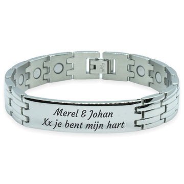 Magnetarmband - Lillestrøm + eigene Gravur