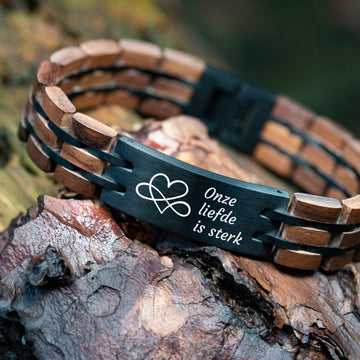 Dark Love (TIMBERWOOD) - Walnut wooden bracelet