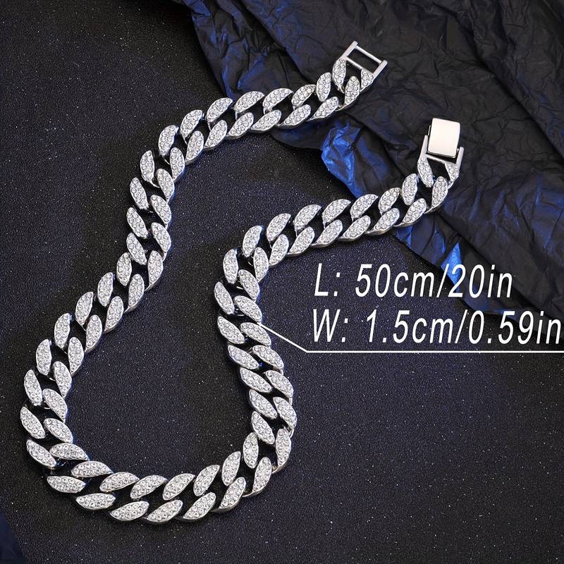 Kubanisches Armband + Halskette (Kombi): Eigener Name oder Initialen eingraviert