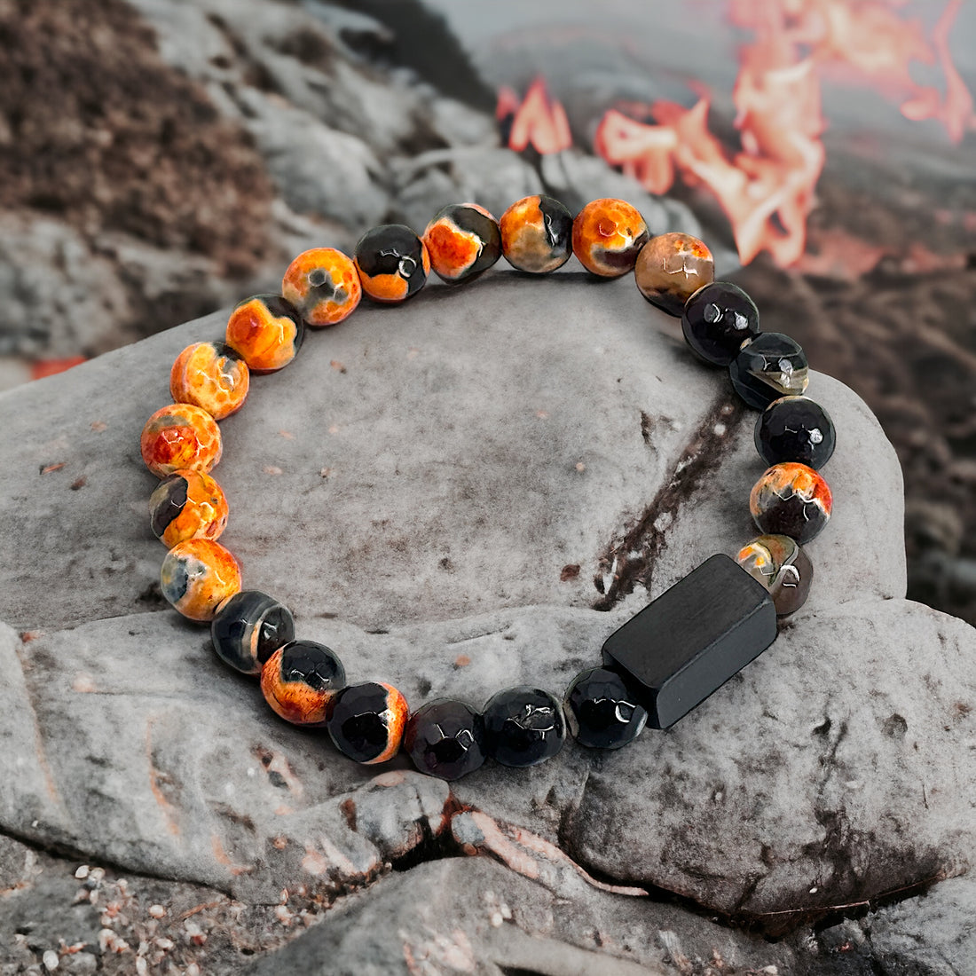 NEU: 🐉 Drachenadern 🔥 Perlenarmband – Decagon Edition