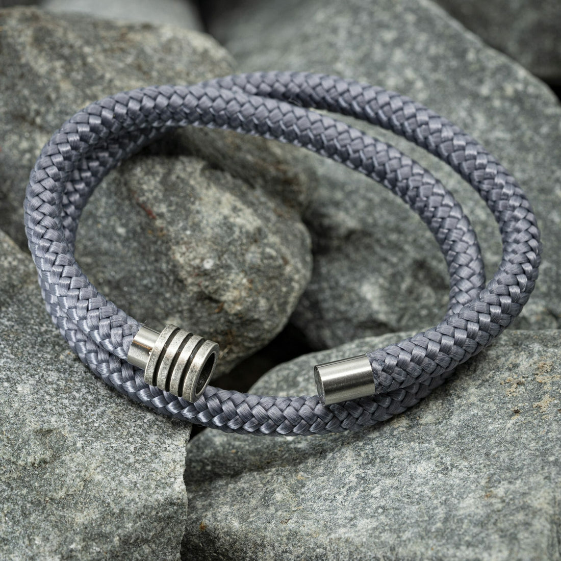 Minimalistisches Armband - Graues Seil