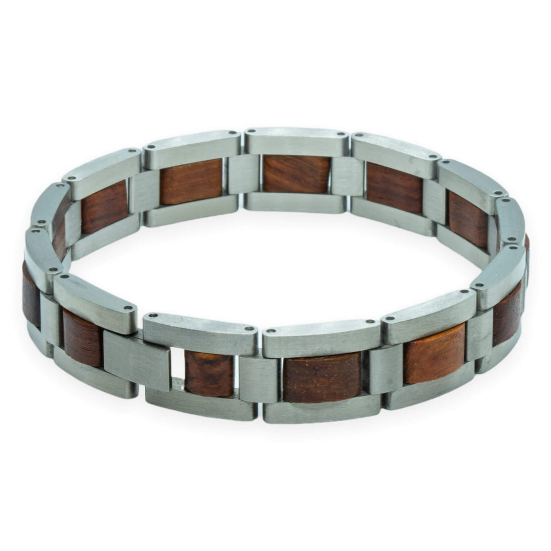 Mount Everest (Sandelholz + Edelstahl) – Holzarmband