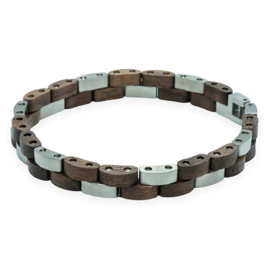 Damenarmband aus Holz - Gasherbrum (Walnuss / Edelstahl) - Timberwood