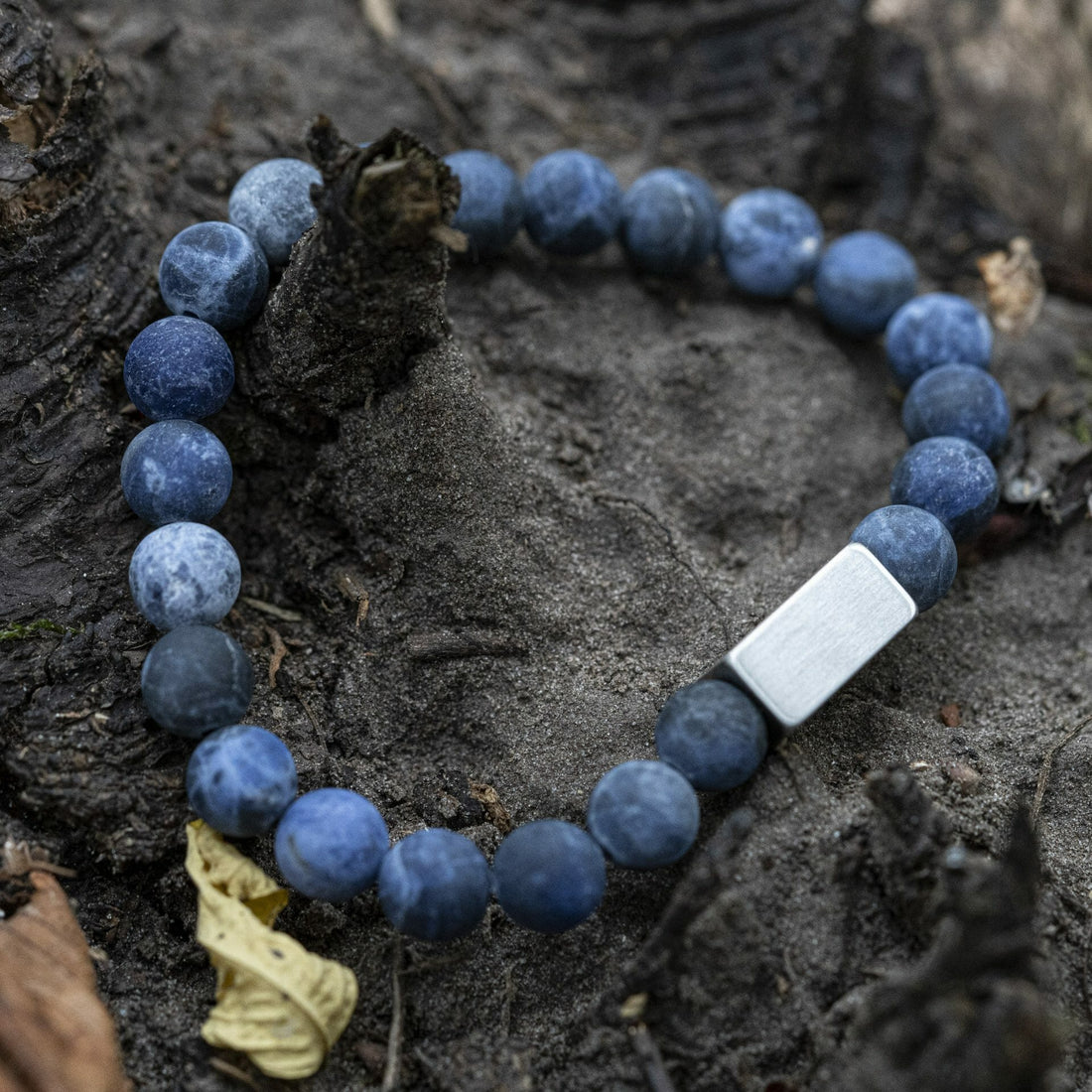 Frozen Matte Sodalite - Beaded Bracelet