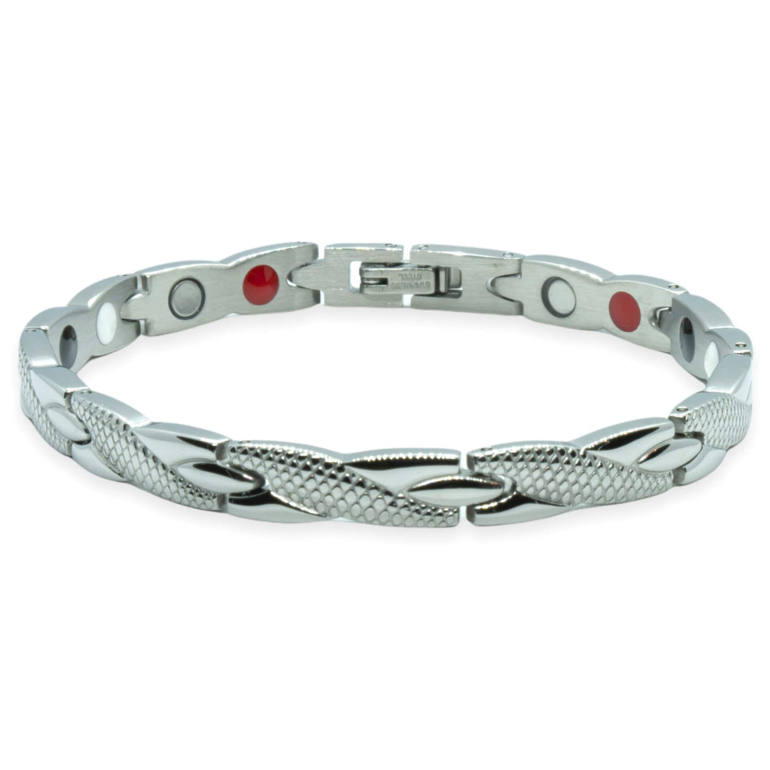 Magnetarmband – Schlangengraues Metall