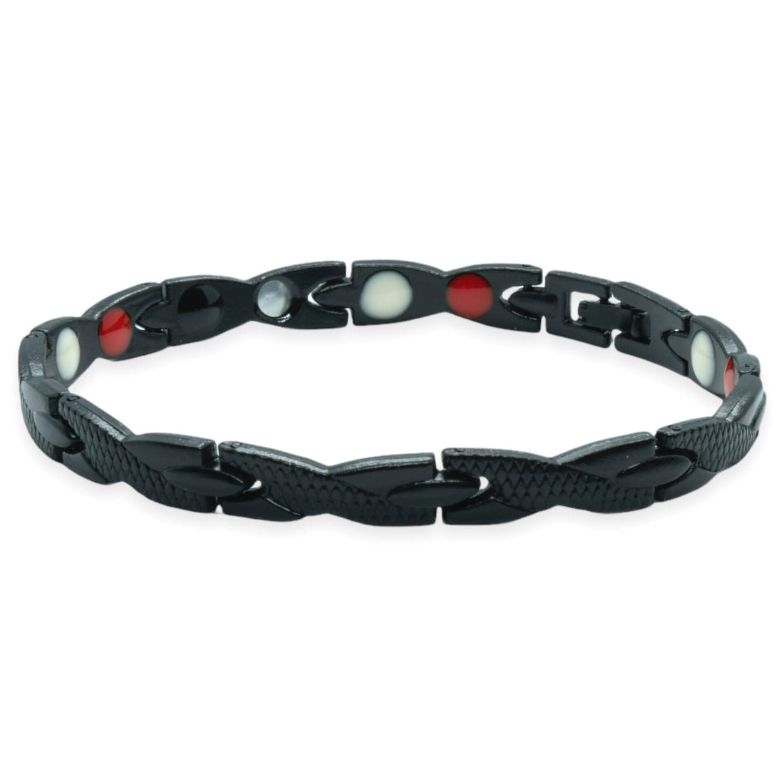 Magnetarmband - Schlangengrau Schwarz