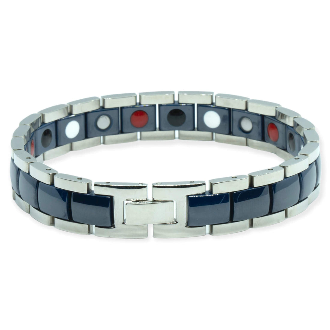 Anti-Migräne-Magnetarmband – Meeresblaue Keramik