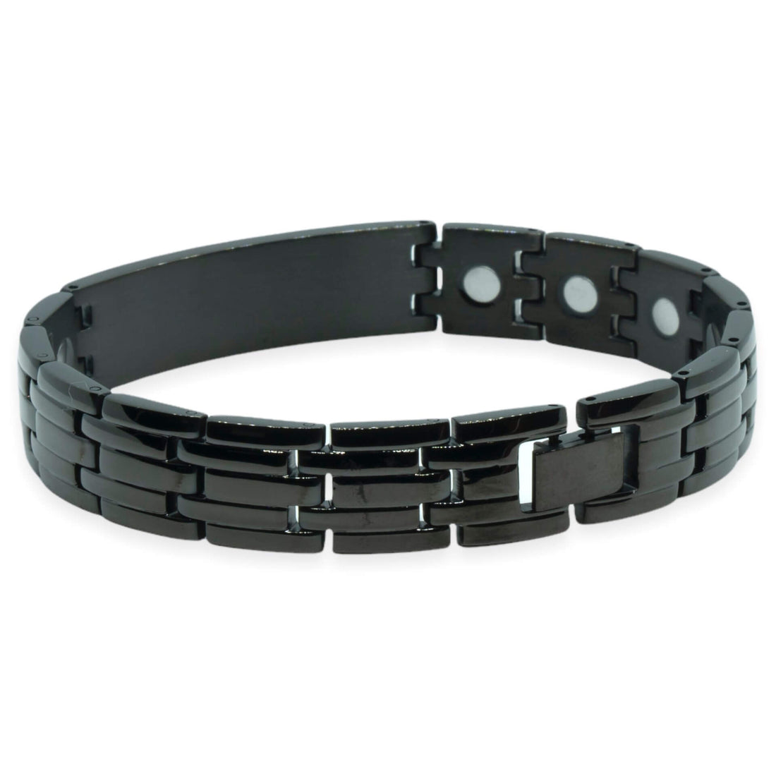 Magnetarmband - Lillestrøm schwarz + eigene Gravur