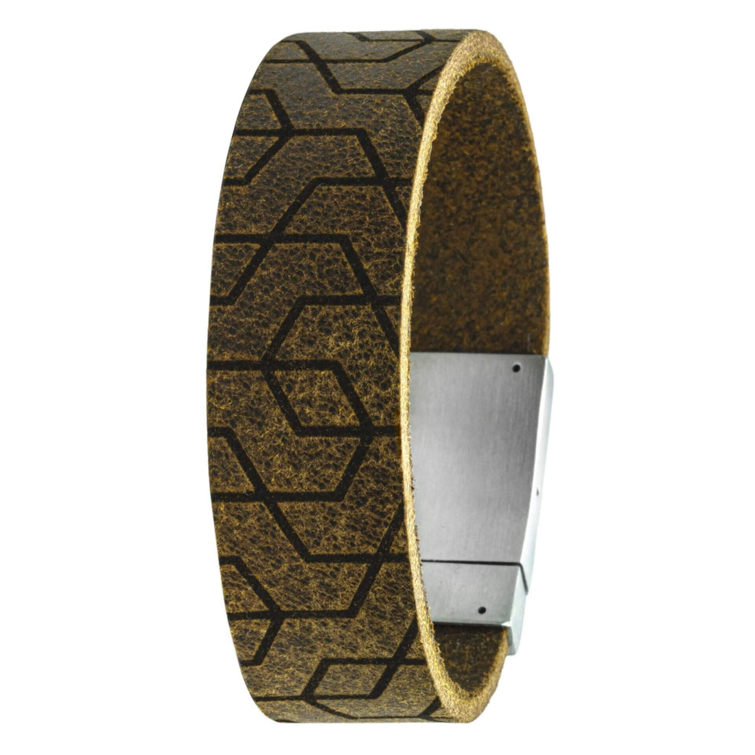 Mayans - Eigen vingerafdruk armband van Vintage leer