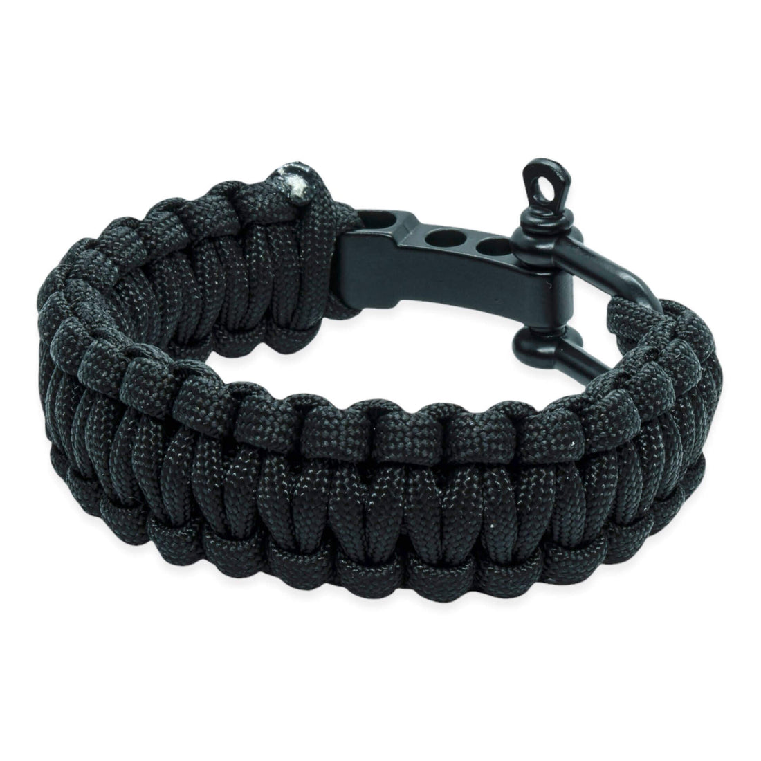 Survival bracelet - black (adjustable)