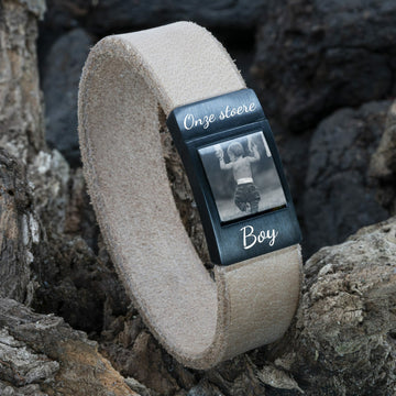 Eigenes Foto auf Armband - Leichtes Lederarmband mit Fotogravur