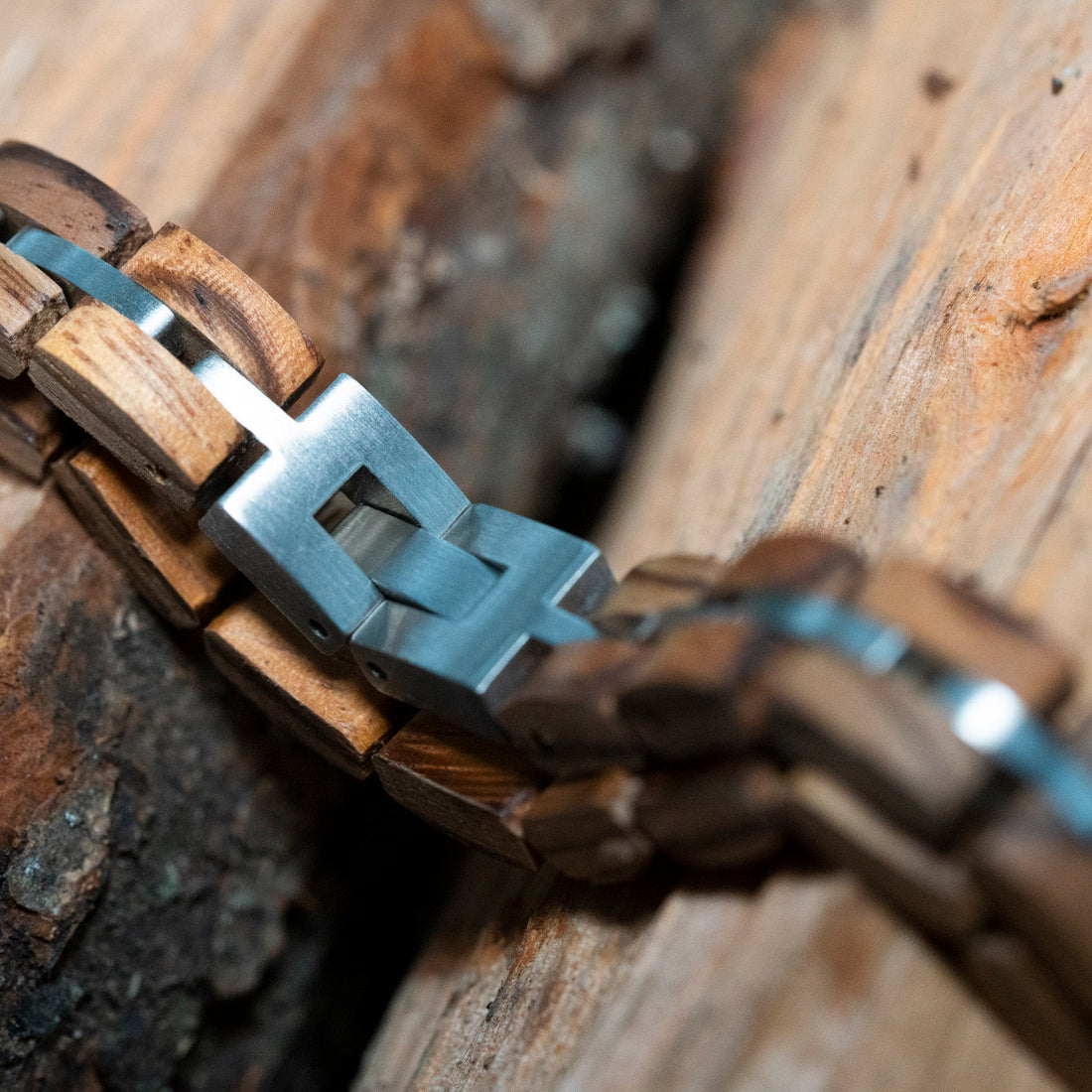 Metall Zebra (TIMBERWOOD) - Holzarmband